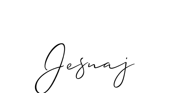 Make a beautiful signature design for name Jesnaj. With this signature (Allison_Script) style, you can create a handwritten signature for free. Jesnaj signature style 2 images and pictures png