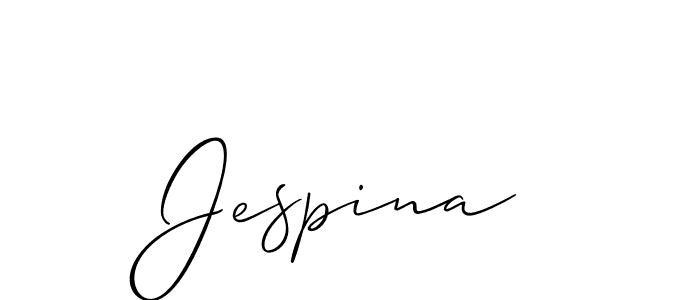 How to make Jespina name signature. Use Allison_Script style for creating short signs online. This is the latest handwritten sign. Jespina signature style 2 images and pictures png