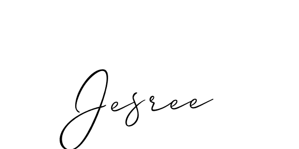 Design your own signature with our free online signature maker. With this signature software, you can create a handwritten (Allison_Script) signature for name Jesree. Jesree signature style 2 images and pictures png