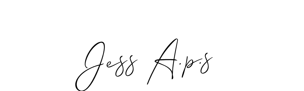 Make a beautiful signature design for name Jess A.p.s. Use this online signature maker to create a handwritten signature for free. Jess A.p.s signature style 2 images and pictures png