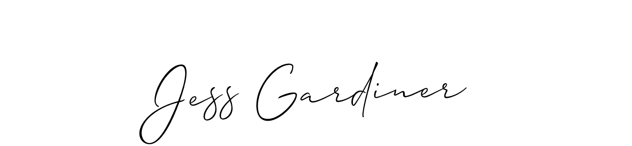 Also You can easily find your signature by using the search form. We will create Jess Gardiner name handwritten signature images for you free of cost using Allison_Script sign style. Jess Gardiner signature style 2 images and pictures png