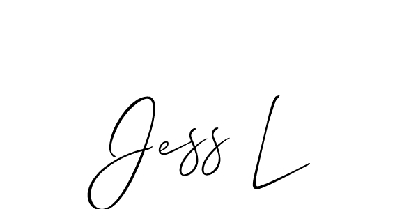 It looks lik you need a new signature style for name Jess L. Design unique handwritten (Allison_Script) signature with our free signature maker in just a few clicks. Jess L signature style 2 images and pictures png