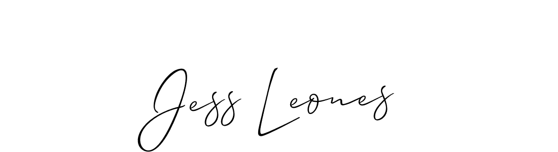 if you are searching for the best signature style for your name Jess Leones. so please give up your signature search. here we have designed multiple signature styles  using Allison_Script. Jess Leones signature style 2 images and pictures png