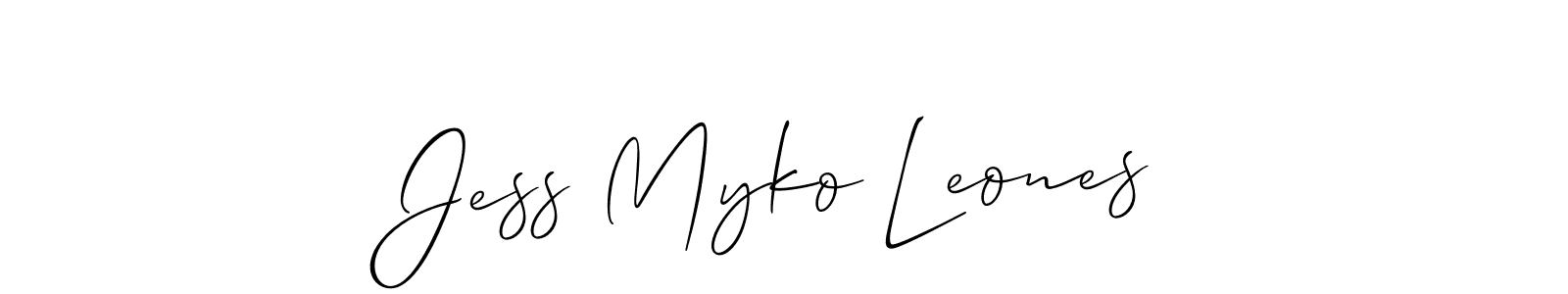 How to make Jess Myko Leones signature? Allison_Script is a professional autograph style. Create handwritten signature for Jess Myko Leones name. Jess Myko Leones signature style 2 images and pictures png
