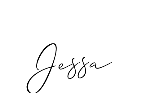 Design your own signature with our free online signature maker. With this signature software, you can create a handwritten (Allison_Script) signature for name Jessa. Jessa signature style 2 images and pictures png