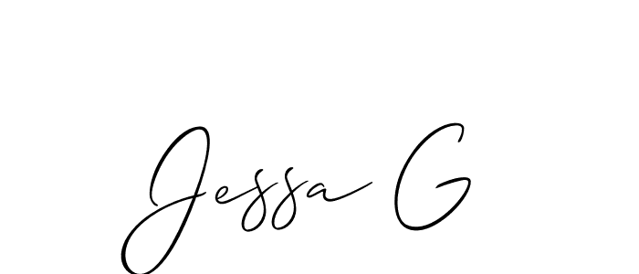 How to make Jessa G name signature. Use Allison_Script style for creating short signs online. This is the latest handwritten sign. Jessa G signature style 2 images and pictures png