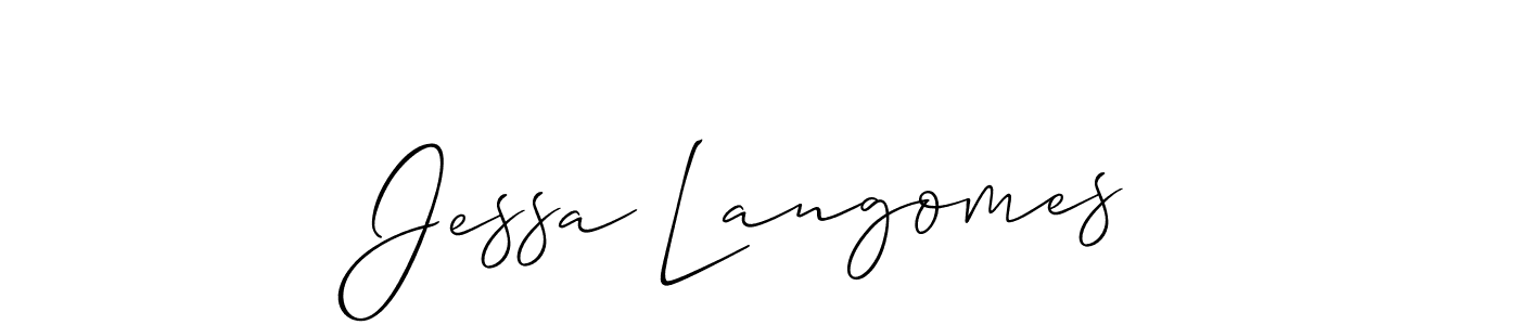 This is the best signature style for the Jessa Langomes name. Also you like these signature font (Allison_Script). Mix name signature. Jessa Langomes signature style 2 images and pictures png