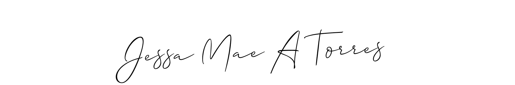 Jessa Mae A Torres stylish signature style. Best Handwritten Sign (Allison_Script) for my name. Handwritten Signature Collection Ideas for my name Jessa Mae A Torres. Jessa Mae A Torres signature style 2 images and pictures png
