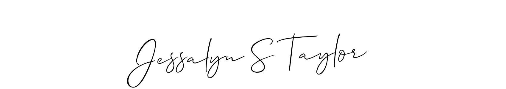 Use a signature maker to create a handwritten signature online. With this signature software, you can design (Allison_Script) your own signature for name Jessalyn S Taylor. Jessalyn S Taylor signature style 2 images and pictures png