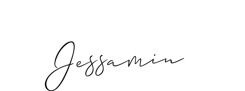 Design your own signature with our free online signature maker. With this signature software, you can create a handwritten (Allison_Script) signature for name Jessamin. Jessamin signature style 2 images and pictures png