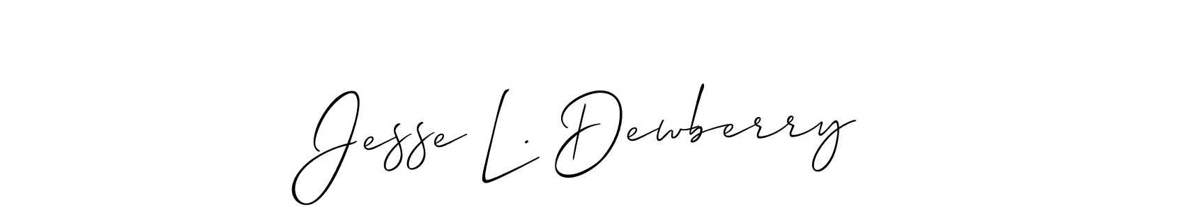 You should practise on your own different ways (Allison_Script) to write your name (Jesse L. Dewberry) in signature. don't let someone else do it for you. Jesse L. Dewberry signature style 2 images and pictures png