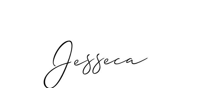 How to make Jesseca signature? Allison_Script is a professional autograph style. Create handwritten signature for Jesseca name. Jesseca signature style 2 images and pictures png