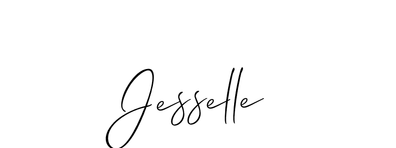 It looks lik you need a new signature style for name Jesselle. Design unique handwritten (Allison_Script) signature with our free signature maker in just a few clicks. Jesselle signature style 2 images and pictures png