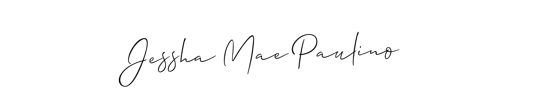 Design your own signature with our free online signature maker. With this signature software, you can create a handwritten (Allison_Script) signature for name Jessha Mae Paulino. Jessha Mae Paulino signature style 2 images and pictures png