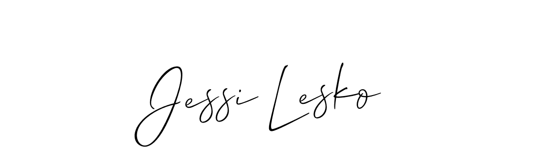 Jessi Lesko stylish signature style. Best Handwritten Sign (Allison_Script) for my name. Handwritten Signature Collection Ideas for my name Jessi Lesko. Jessi Lesko signature style 2 images and pictures png