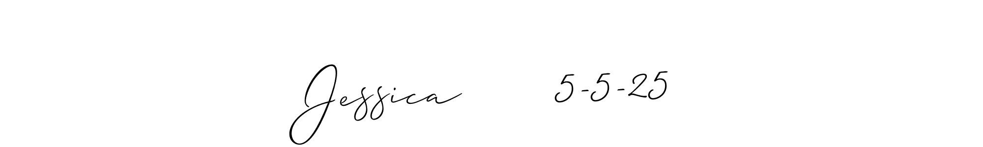 How to Draw Jessica       5-5-25 signature style? Allison_Script is a latest design signature styles for name Jessica       5-5-25. Jessica       5-5-25 signature style 2 images and pictures png