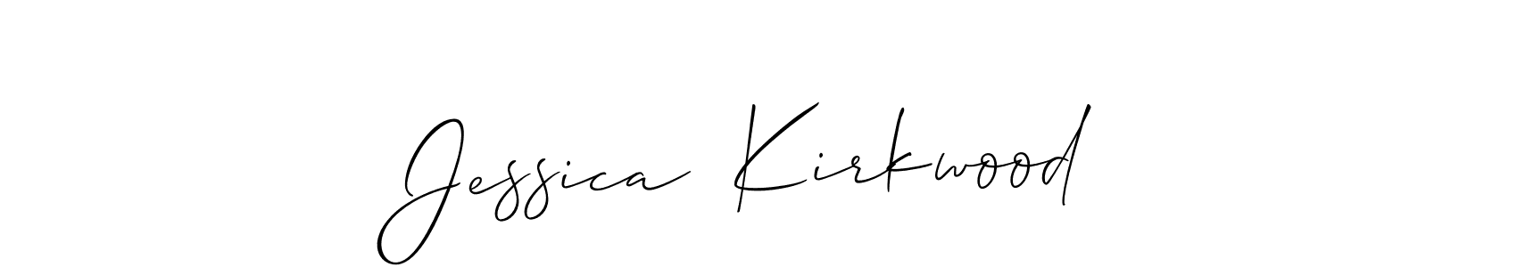 Jessica  Kirkwood stylish signature style. Best Handwritten Sign (Allison_Script) for my name. Handwritten Signature Collection Ideas for my name Jessica  Kirkwood. Jessica  Kirkwood signature style 2 images and pictures png