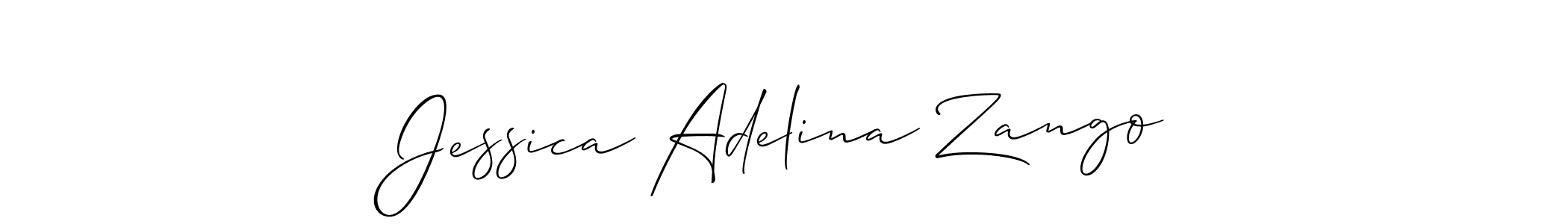 The best way (Allison_Script) to make a short signature is to pick only two or three words in your name. The name Jessica Adelina Zango include a total of six letters. For converting this name. Jessica Adelina Zango signature style 2 images and pictures png