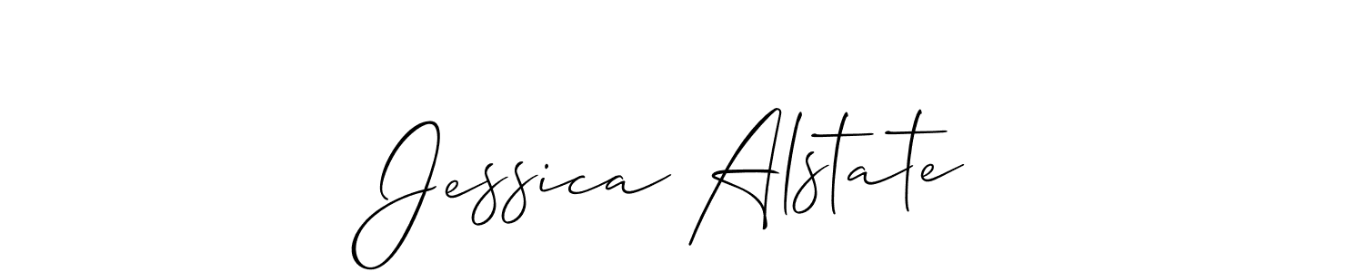 You should practise on your own different ways (Allison_Script) to write your name (Jessica Alstate) in signature. don't let someone else do it for you. Jessica Alstate signature style 2 images and pictures png