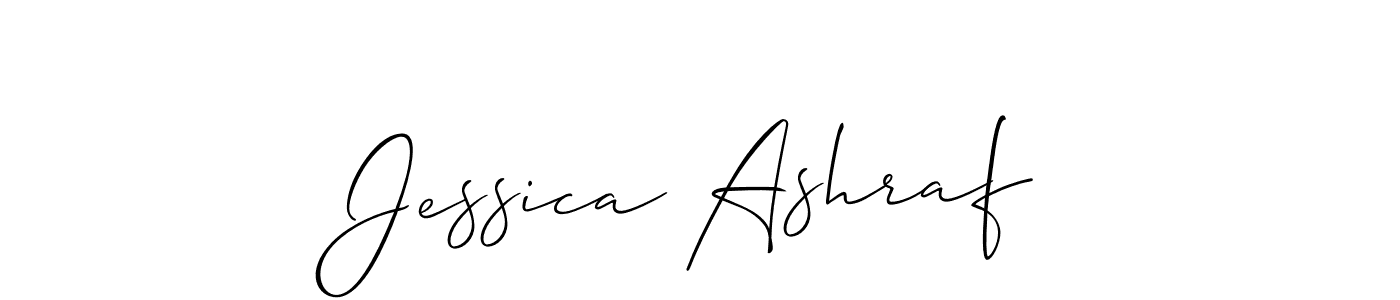 The best way (Allison_Script) to make a short signature is to pick only two or three words in your name. The name Jessica Ashraf include a total of six letters. For converting this name. Jessica Ashraf signature style 2 images and pictures png