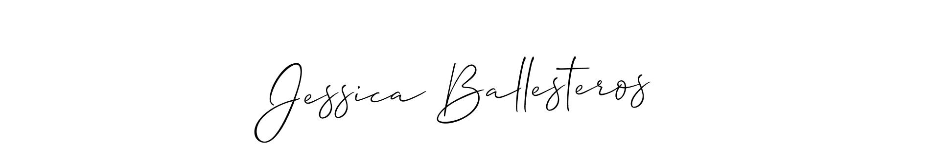 Create a beautiful signature design for name Jessica Ballesteros. With this signature (Allison_Script) fonts, you can make a handwritten signature for free. Jessica Ballesteros signature style 2 images and pictures png