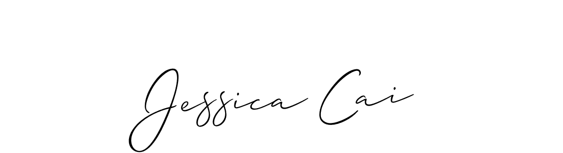 Similarly Allison_Script is the best handwritten signature design. Signature creator online .You can use it as an online autograph creator for name Jessica Cai. Jessica Cai signature style 2 images and pictures png