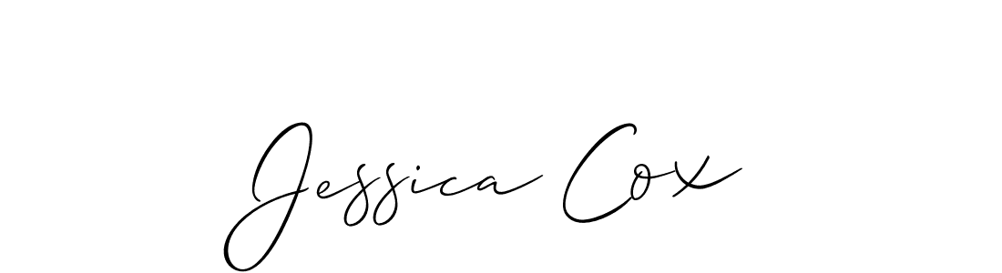 Jessica Cox stylish signature style. Best Handwritten Sign (Allison_Script) for my name. Handwritten Signature Collection Ideas for my name Jessica Cox. Jessica Cox signature style 2 images and pictures png