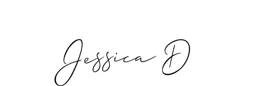 Jessica D stylish signature style. Best Handwritten Sign (Allison_Script) for my name. Handwritten Signature Collection Ideas for my name Jessica D. Jessica D signature style 2 images and pictures png