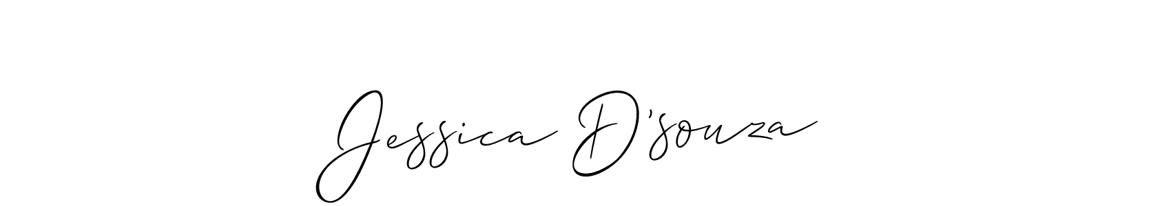 How to make Jessica D’souza signature? Allison_Script is a professional autograph style. Create handwritten signature for Jessica D’souza name. Jessica D’souza signature style 2 images and pictures png