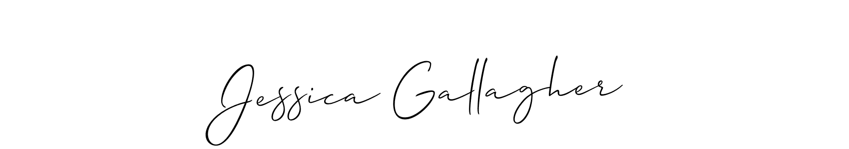 Allison_Script is a professional signature style that is perfect for those who want to add a touch of class to their signature. It is also a great choice for those who want to make their signature more unique. Get Jessica Gallagher name to fancy signature for free. Jessica Gallagher signature style 2 images and pictures png