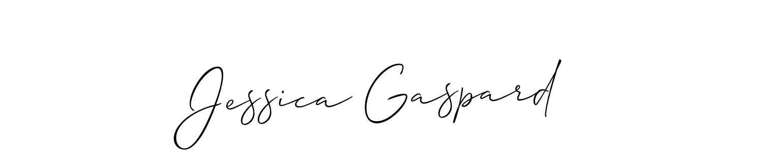 Make a beautiful signature design for name Jessica Gaspard. With this signature (Allison_Script) style, you can create a handwritten signature for free. Jessica Gaspard signature style 2 images and pictures png