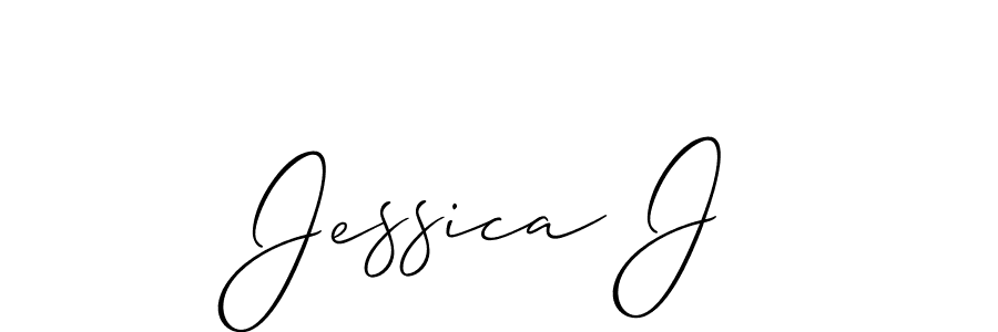 The best way (Allison_Script) to make a short signature is to pick only two or three words in your name. The name Jessica J include a total of six letters. For converting this name. Jessica J signature style 2 images and pictures png