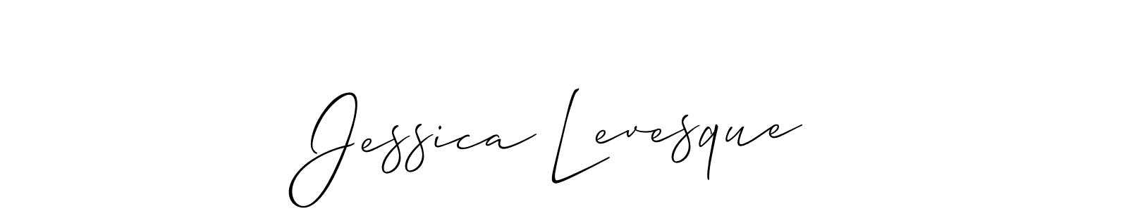 if you are searching for the best signature style for your name Jessica Levesque. so please give up your signature search. here we have designed multiple signature styles  using Allison_Script. Jessica Levesque signature style 2 images and pictures png