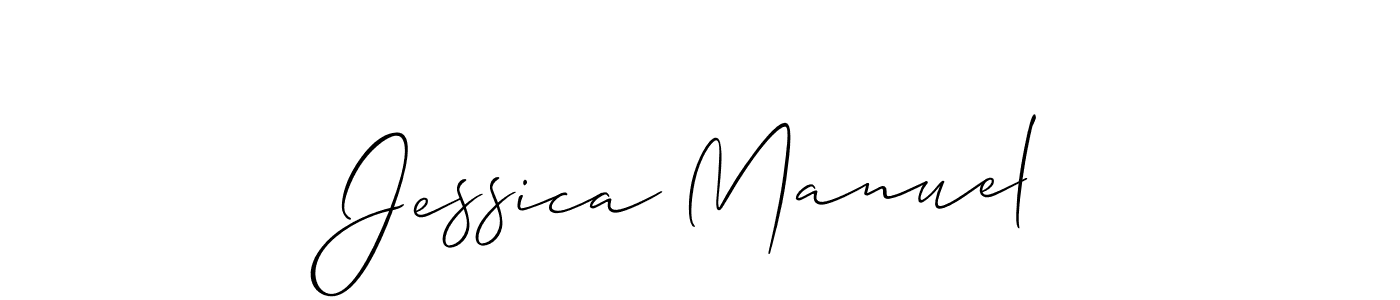 Allison_Script is a professional signature style that is perfect for those who want to add a touch of class to their signature. It is also a great choice for those who want to make their signature more unique. Get Jessica Manuel name to fancy signature for free. Jessica Manuel signature style 2 images and pictures png