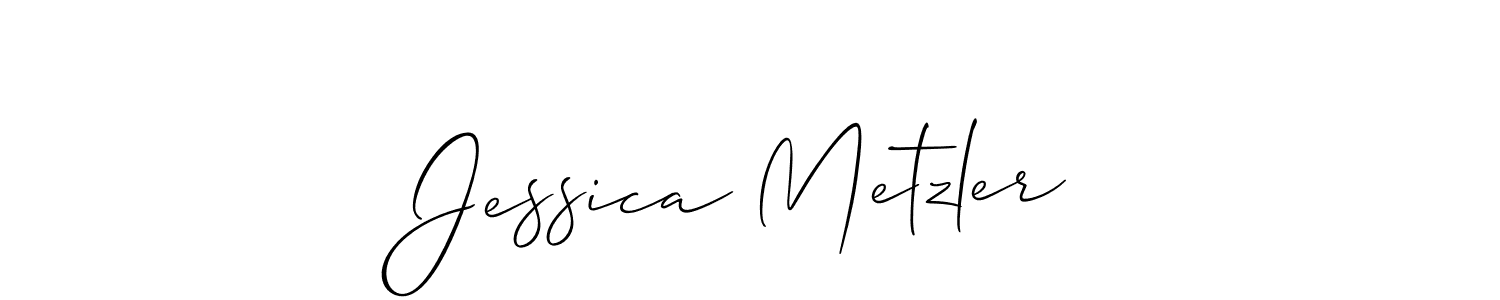 Jessica Metzler stylish signature style. Best Handwritten Sign (Allison_Script) for my name. Handwritten Signature Collection Ideas for my name Jessica Metzler. Jessica Metzler signature style 2 images and pictures png