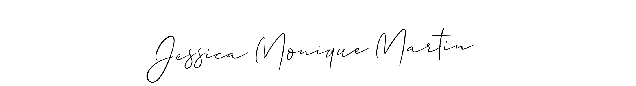 How to make Jessica Monique Martin name signature. Use Allison_Script style for creating short signs online. This is the latest handwritten sign. Jessica Monique Martin signature style 2 images and pictures png