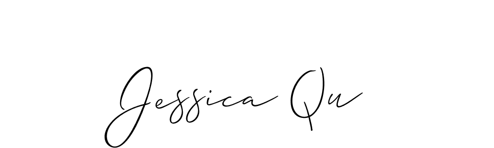 Create a beautiful signature design for name Jessica Qu. With this signature (Allison_Script) fonts, you can make a handwritten signature for free. Jessica Qu signature style 2 images and pictures png