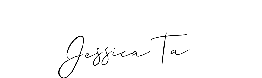 Design your own signature with our free online signature maker. With this signature software, you can create a handwritten (Allison_Script) signature for name Jessica Ta. Jessica Ta signature style 2 images and pictures png