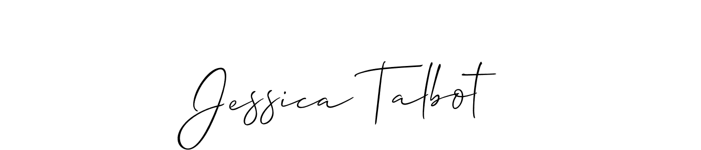Use a signature maker to create a handwritten signature online. With this signature software, you can design (Allison_Script) your own signature for name Jessica Talbot. Jessica Talbot signature style 2 images and pictures png