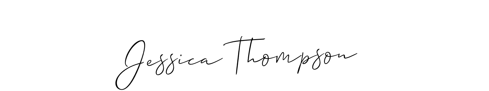 The best way (Allison_Script) to make a short signature is to pick only two or three words in your name. The name Jessica Thompson include a total of six letters. For converting this name. Jessica Thompson signature style 2 images and pictures png