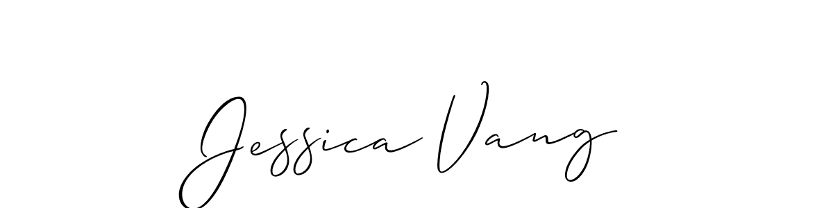 Use a signature maker to create a handwritten signature online. With this signature software, you can design (Allison_Script) your own signature for name Jessica Vang. Jessica Vang signature style 2 images and pictures png