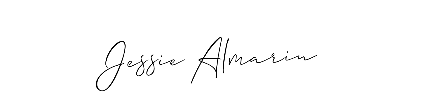 Use a signature maker to create a handwritten signature online. With this signature software, you can design (Allison_Script) your own signature for name Jessie Almarin. Jessie Almarin signature style 2 images and pictures png