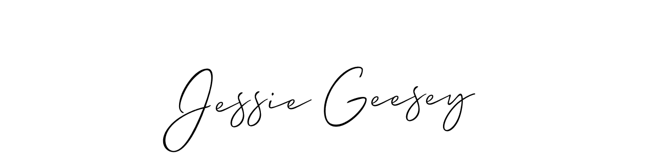 How to make Jessie Geesey signature? Allison_Script is a professional autograph style. Create handwritten signature for Jessie Geesey name. Jessie Geesey signature style 2 images and pictures png