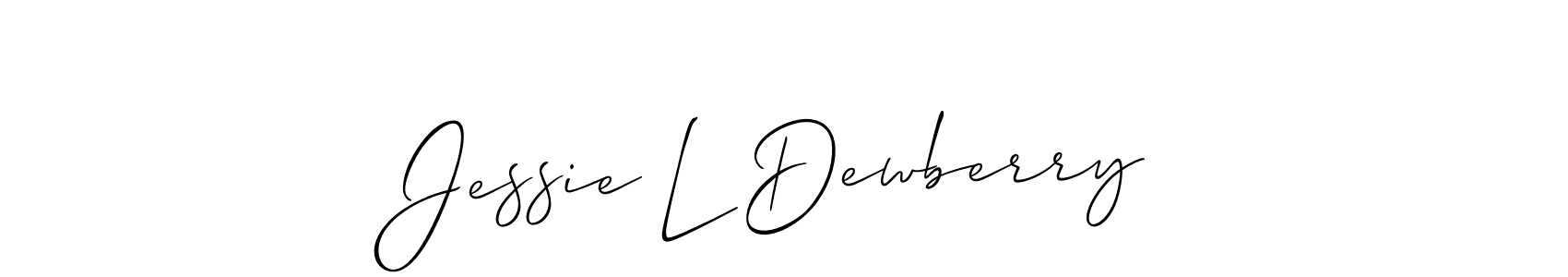 Similarly Allison_Script is the best handwritten signature design. Signature creator online .You can use it as an online autograph creator for name Jessie L Dewberry. Jessie L Dewberry signature style 2 images and pictures png