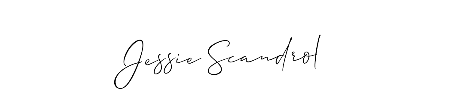 You should practise on your own different ways (Allison_Script) to write your name (Jessie Scandrol) in signature. don't let someone else do it for you. Jessie Scandrol signature style 2 images and pictures png