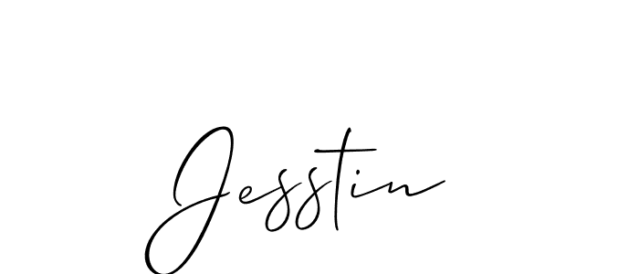 Design your own signature with our free online signature maker. With this signature software, you can create a handwritten (Allison_Script) signature for name Jesstin. Jesstin signature style 2 images and pictures png
