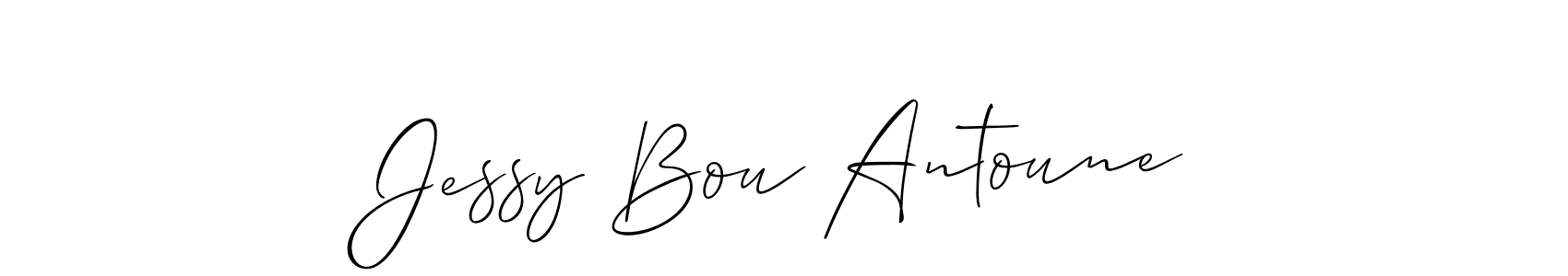How to make Jessy Bou Antoune signature? Allison_Script is a professional autograph style. Create handwritten signature for Jessy Bou Antoune name. Jessy Bou Antoune signature style 2 images and pictures png