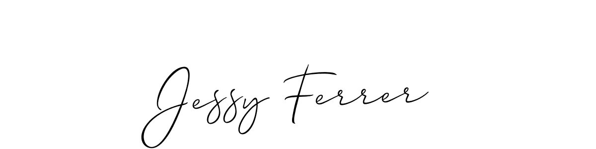 How to make Jessy Ferrer name signature. Use Allison_Script style for creating short signs online. This is the latest handwritten sign. Jessy Ferrer signature style 2 images and pictures png