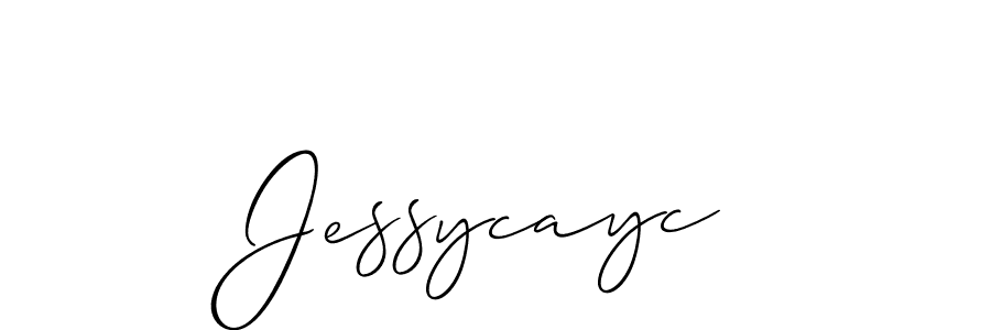 Jessycayc stylish signature style. Best Handwritten Sign (Allison_Script) for my name. Handwritten Signature Collection Ideas for my name Jessycayc. Jessycayc signature style 2 images and pictures png