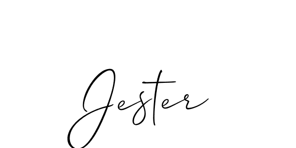Design your own signature with our free online signature maker. With this signature software, you can create a handwritten (Allison_Script) signature for name Jester. Jester signature style 2 images and pictures png